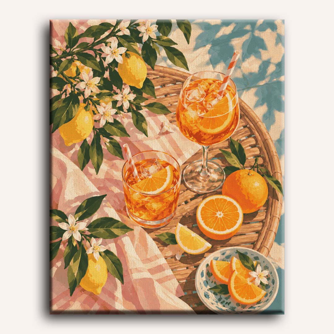 Malen nach Zahlen - Zitrus-Aperitivo