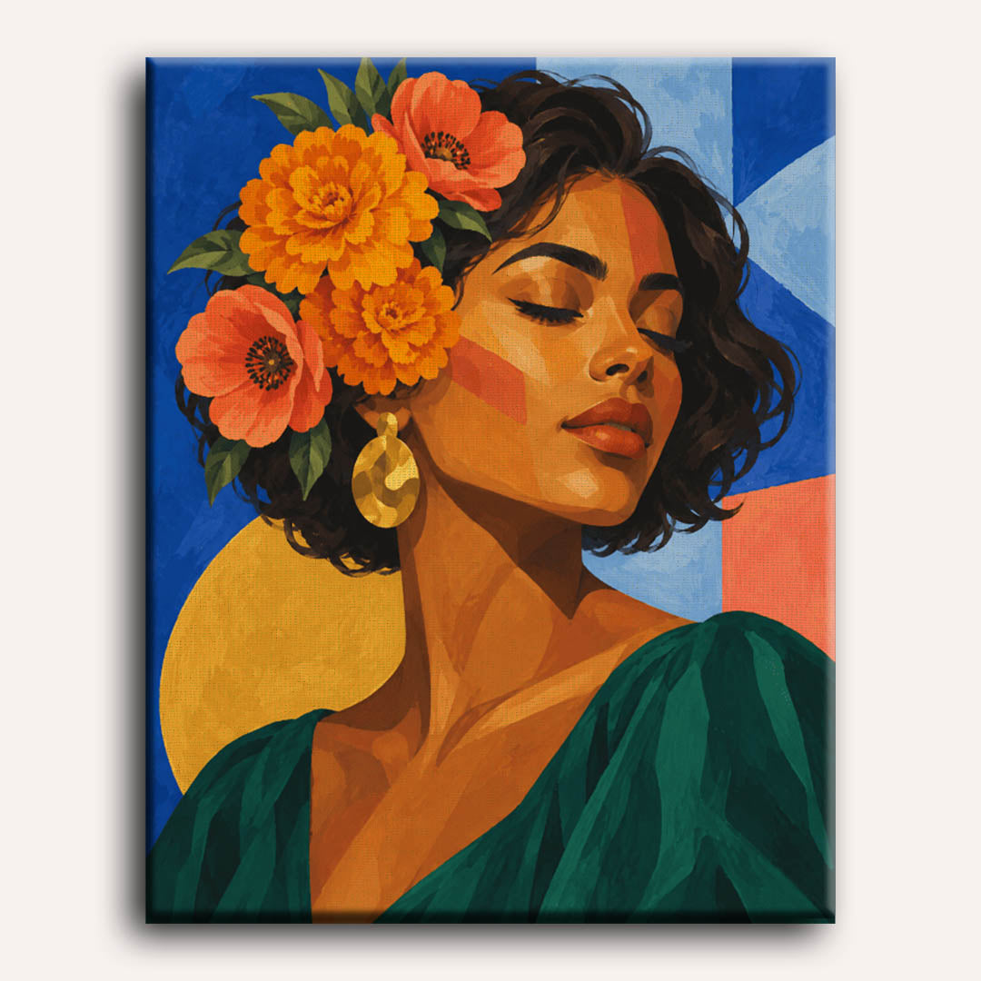 Malen nach Zahlen - Ringelblumen-Muse