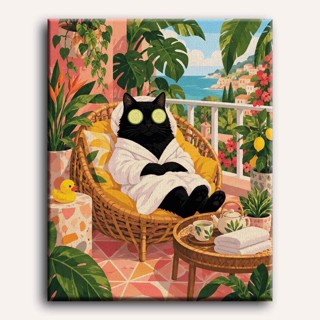 Malen nach Zahlen - Die Zen-Garten-Katze