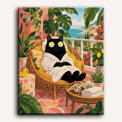Malen nach Zahlen - Die Zen-Garten-Katze