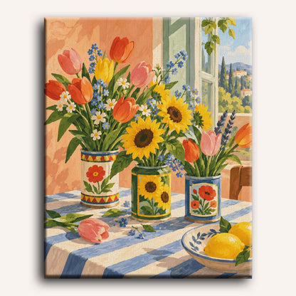 Malen nach Zahlen - Das Blechdosen-Blumenstudio