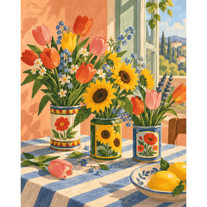 Malen nach Zahlen - Das Blechdosen-Blumenstudio