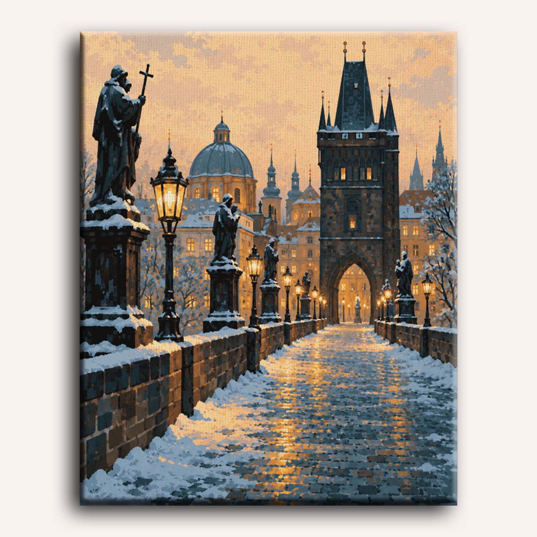 Malen nach Zahlen - Prag nach dem Schnee
