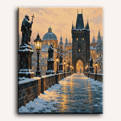 Malen nach Zahlen - Prag nach dem Schnee
