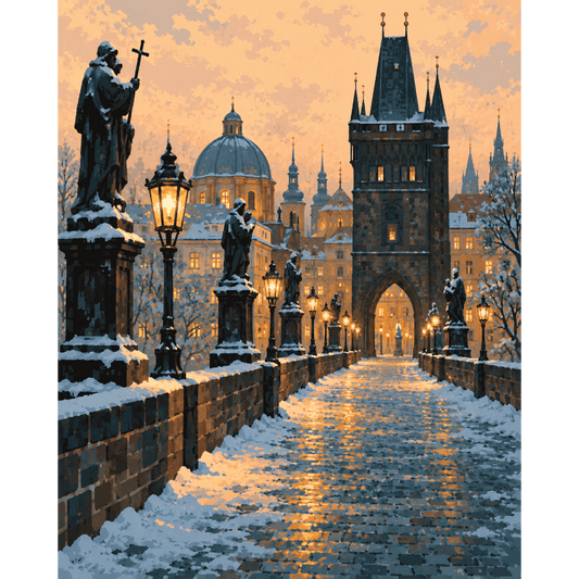 Malen nach Zahlen - Prag nach dem Schnee