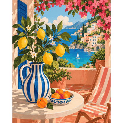 Malen nach Zahlen - Amalfi-Zitronenhain