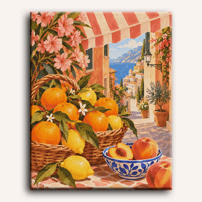 Malen nach Zahlen - Amalfi-Zitruskorb