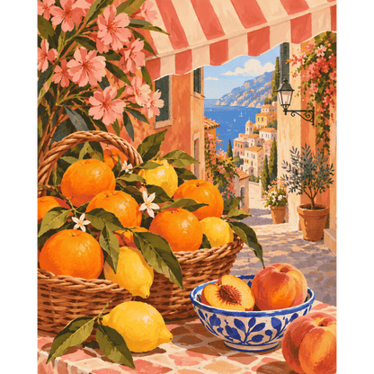 Malen nach Zahlen - Amalfi-Zitruskorb
