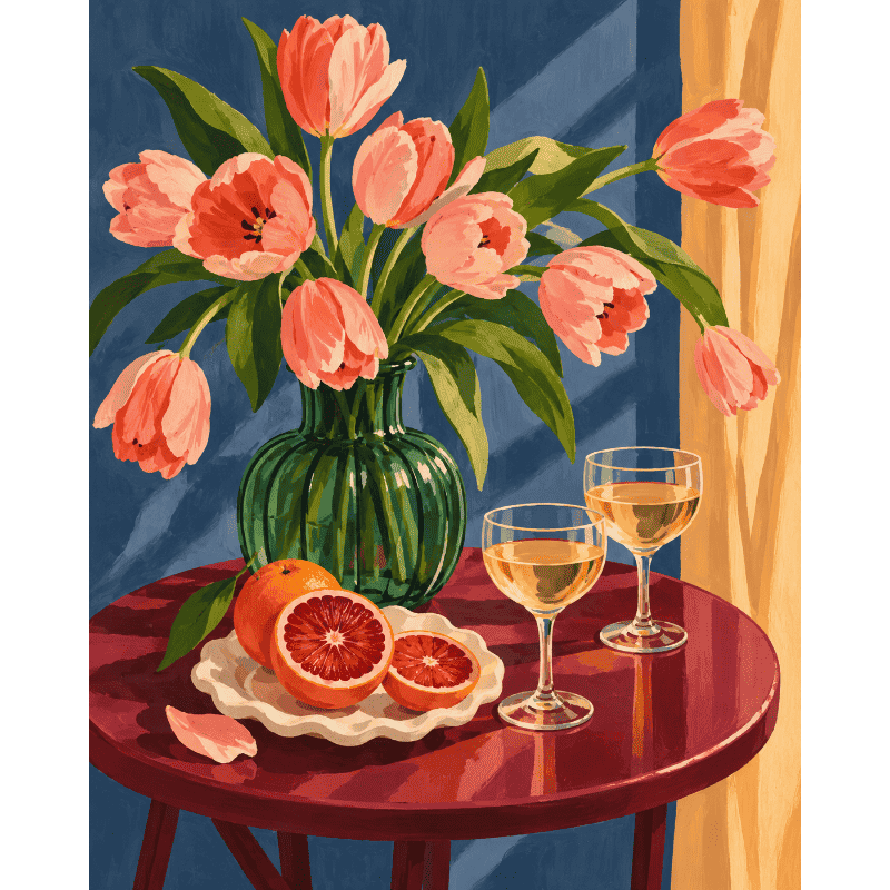 Malen nach Zahlen - Tulpen & Blutorange