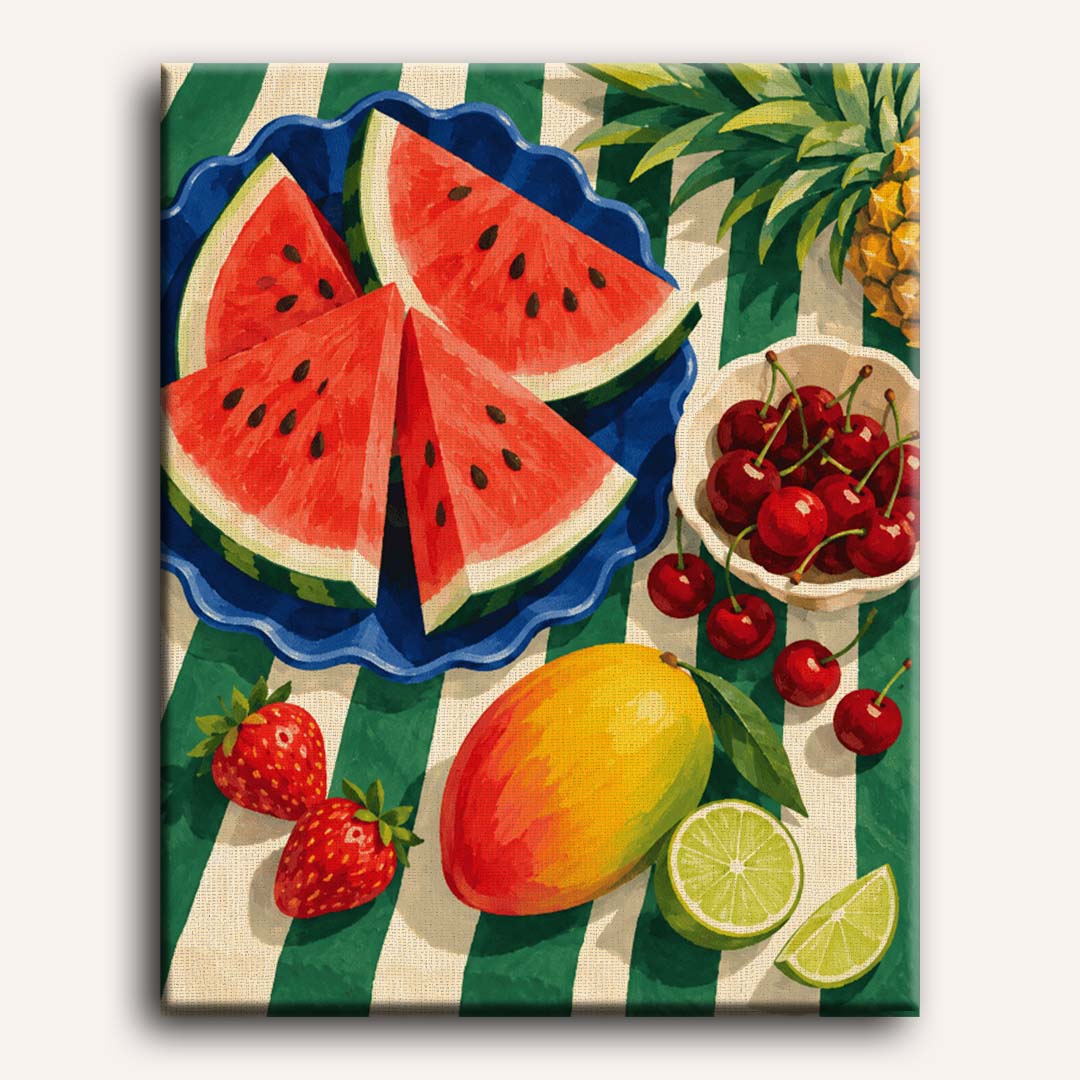 Malen nach Zahlen - Sommerliche Früchteplatte