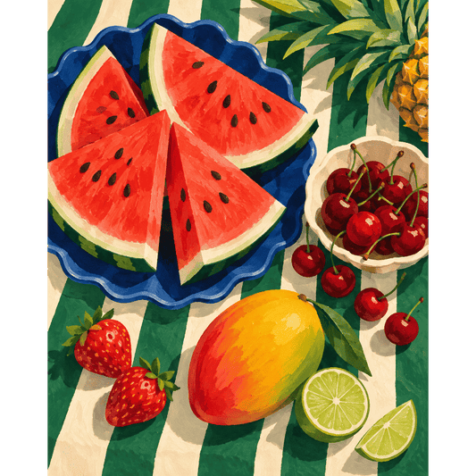 Malen nach Zahlen - Sommerliche Früchteplatte