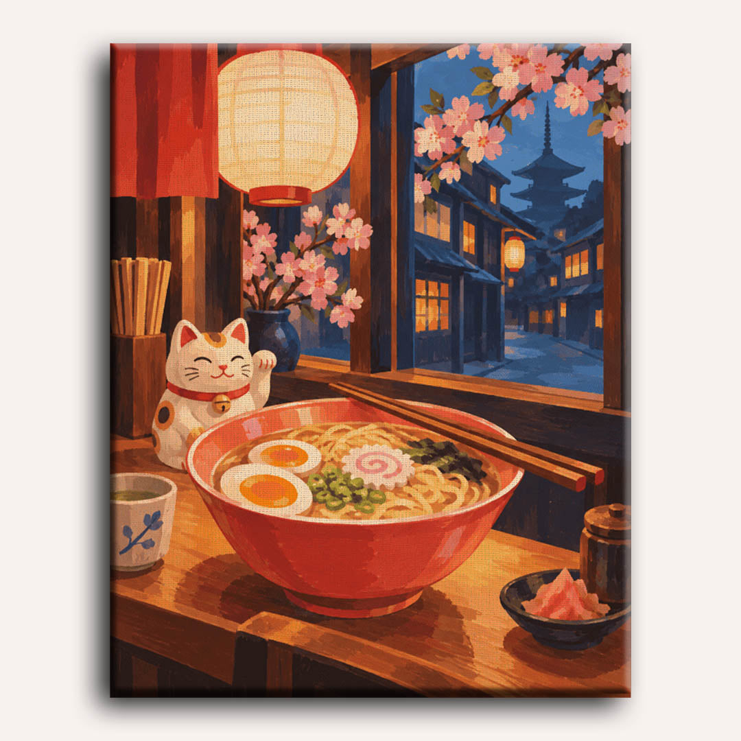 Malen nach Zahlen - Ramen-Laternennacht