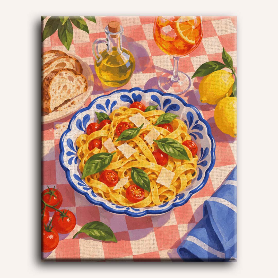 Malen nach Zahlen - Tagliatelle & Spritz