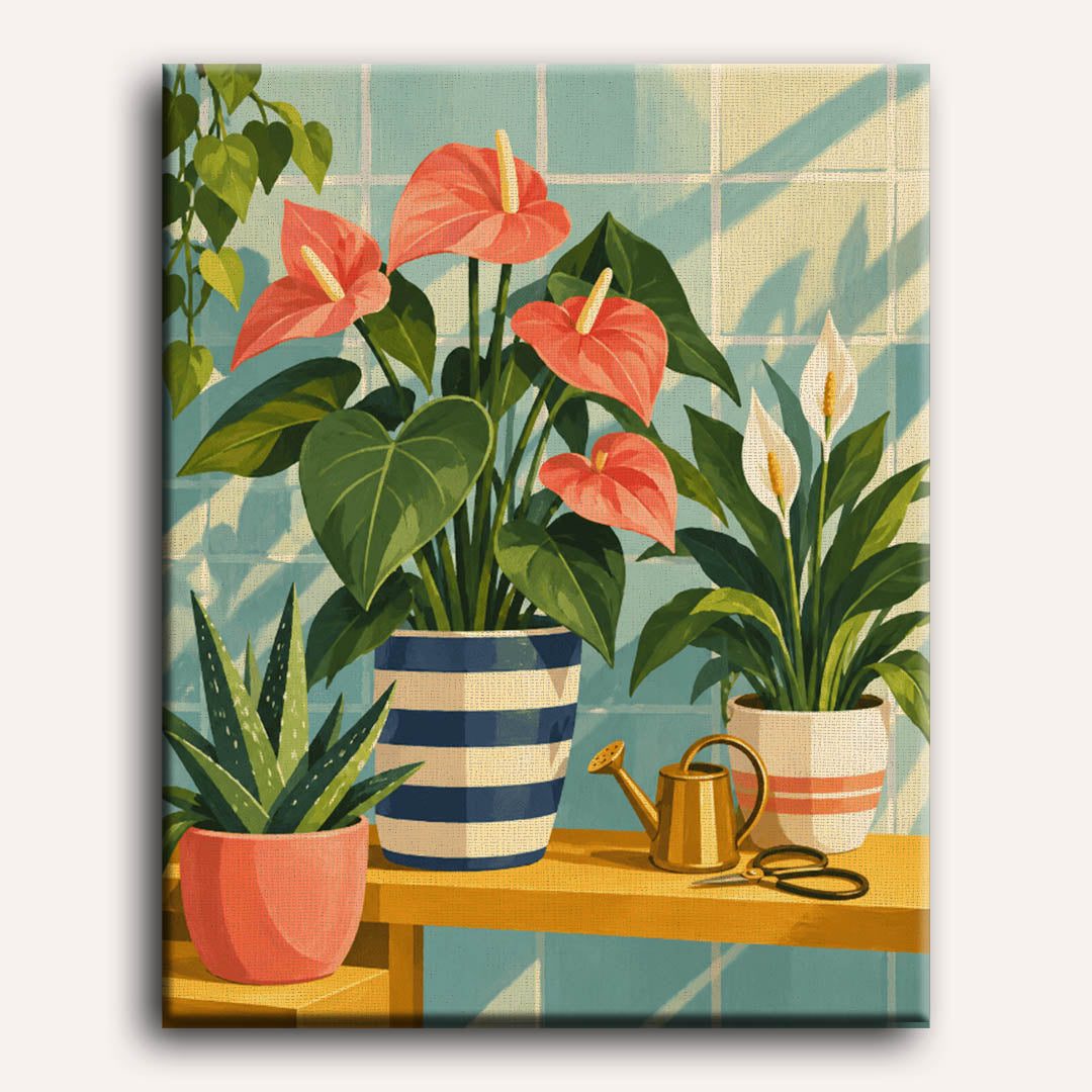 Malen nach Zahlen - Anthurien-Ecke