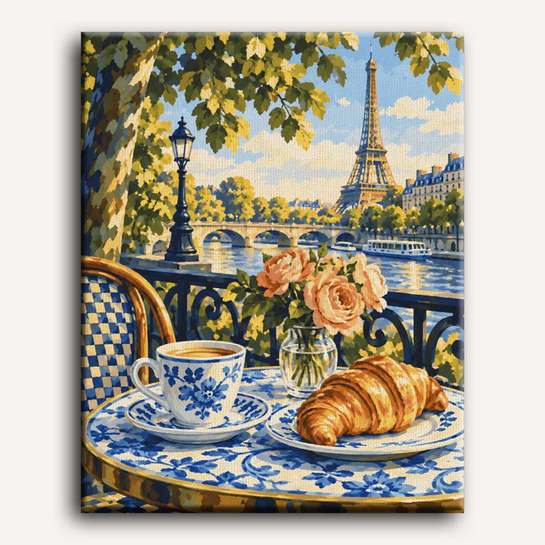 Malen nach Zahlen - Croissant an der Seine