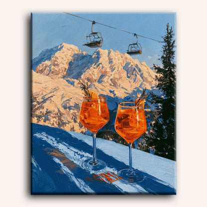 Malen nach Zahlen - Spritz an der Piste