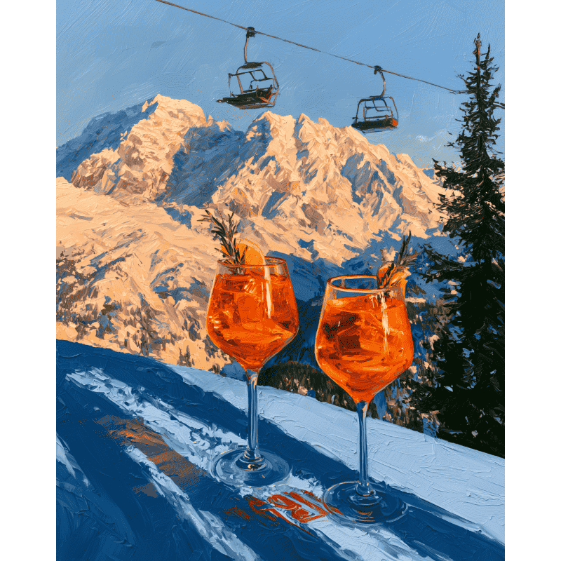 Malen nach Zahlen - Spritz an der Piste