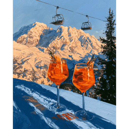 Malen nach Zahlen - Spritz an der Piste