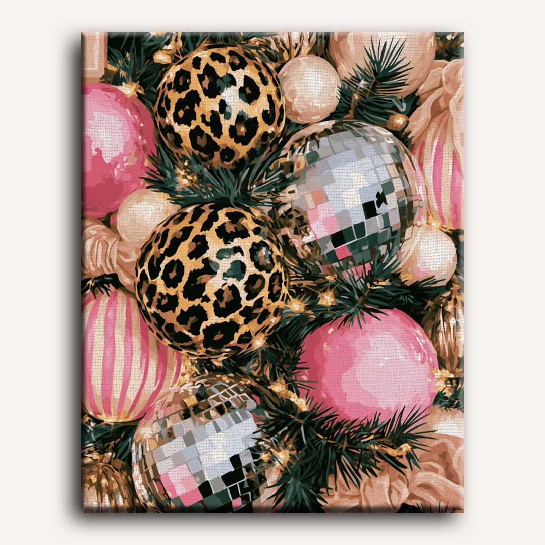 Malen nach Zahlen - Leoparden- & Disco-Kugeln