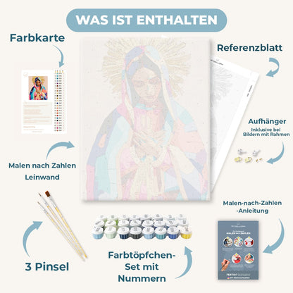 Malen nach Zahlen - Strahlende Madonna