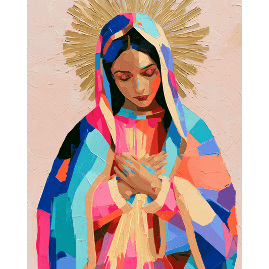 Malen nach Zahlen - Strahlende Madonna