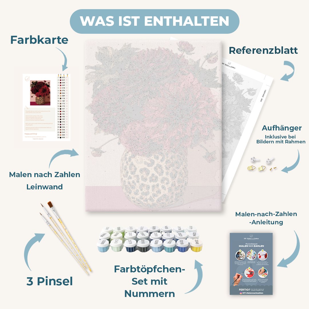 Malen nach Zahlen - Blütenblätter & Muster