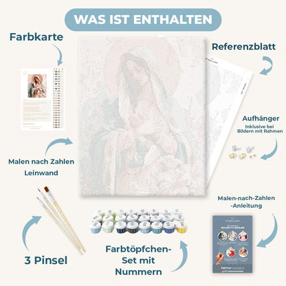 Malen nach Zahlen - Maria unter den Lilien