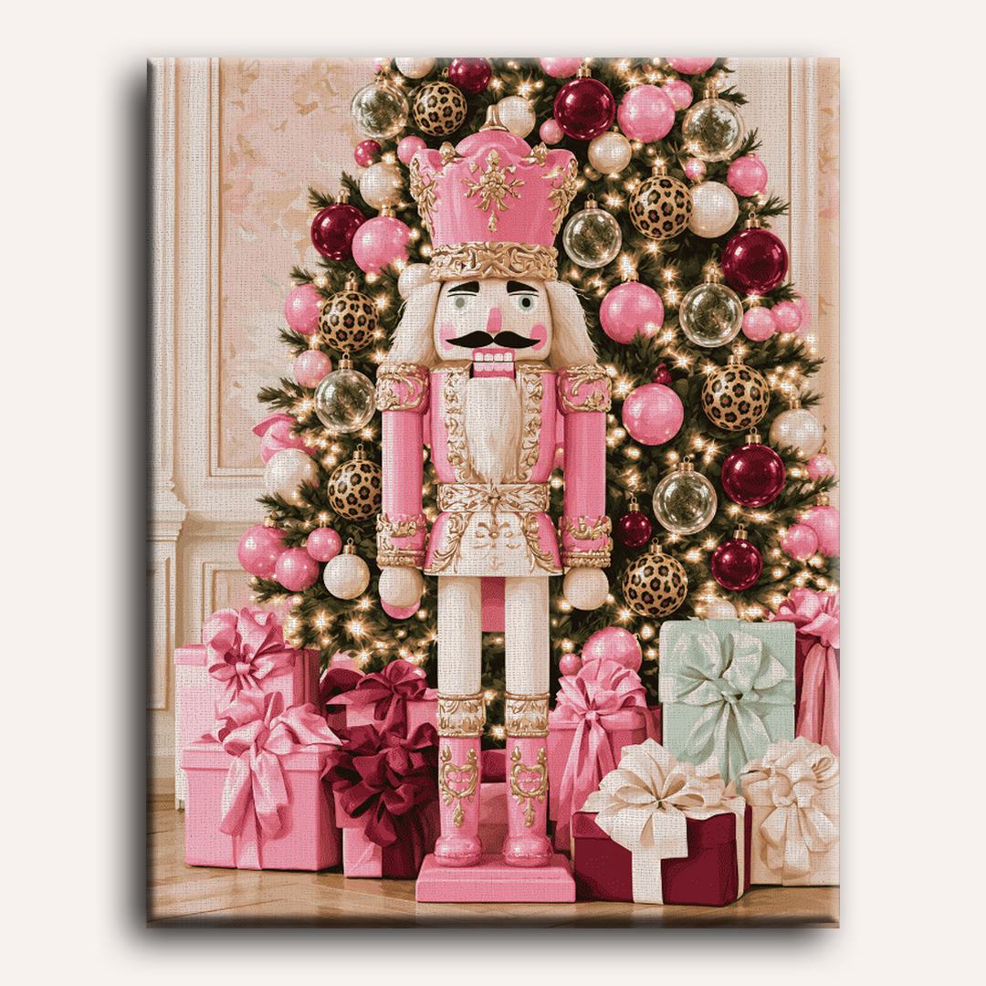 Malen nach Zahlen - Rosa Nussknacker-Weihnacht
