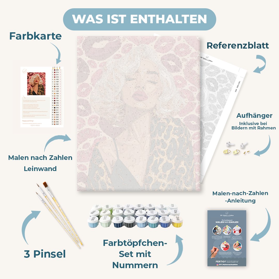 Malen nach Zahlen - Leoparden-Küsse