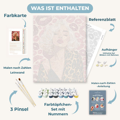 Malen nach Zahlen - Leoparden-Küsse