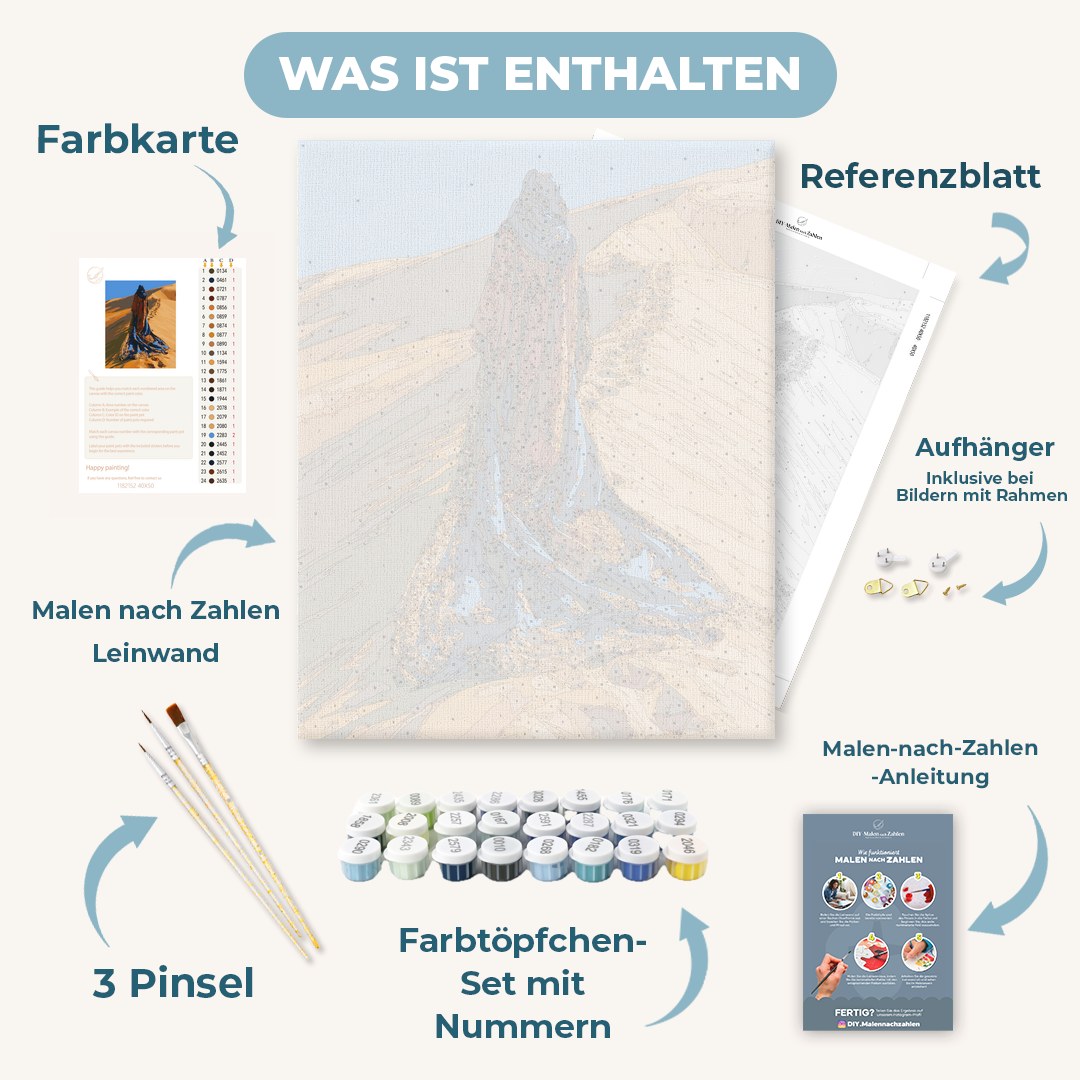 Malen nach Zahlen - Gewand des Dünenwanderers
