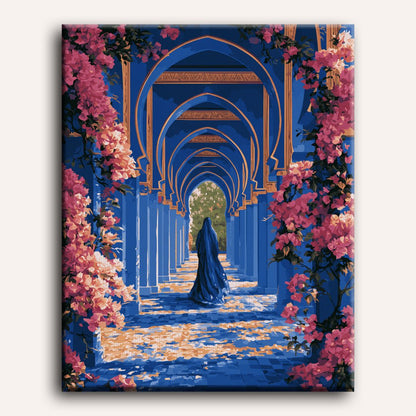 Malen nach Zahlen - Spaziergang durch den Bougainvillea-Riad