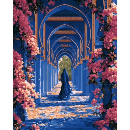 Malen nach Zahlen - Spaziergang durch den Bougainvillea-Riad