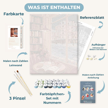 Malen nach Zahlen - Zartrosa Leseecke