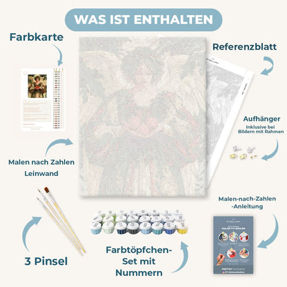 Malen nach Zahlen - Engel in der Stechpalme