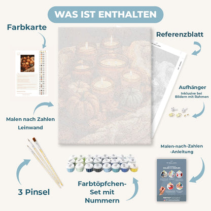 Malen nach Zahlen - Herbstliche Kerzenernte