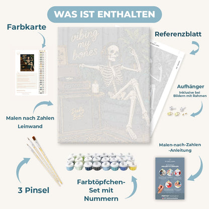 Malen nach Zahlen - Skelett im Vinyl-Groove