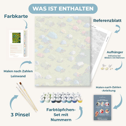 Malen nach Zahlen - Festivalgelände von oben
