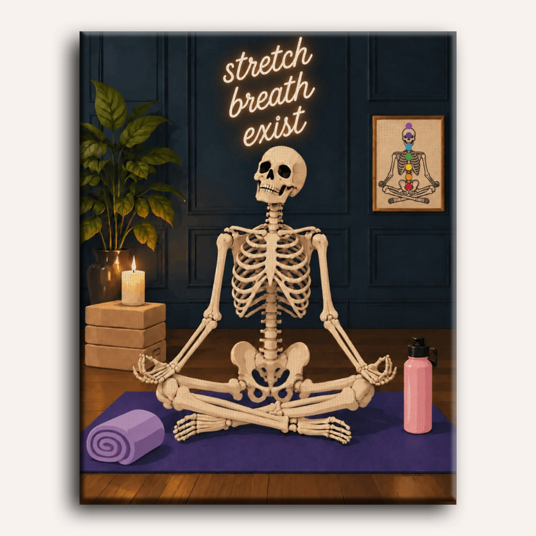 Malen nach Zahlen - Morgendehnung des Skeletts