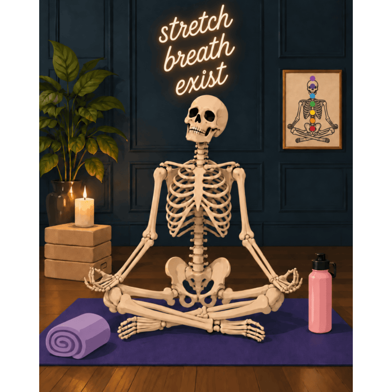 Malen nach Zahlen - Morgendehnung des Skeletts