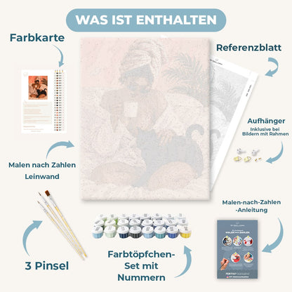 Malen nach Zahlen - Morgenkaffee & eine Katze