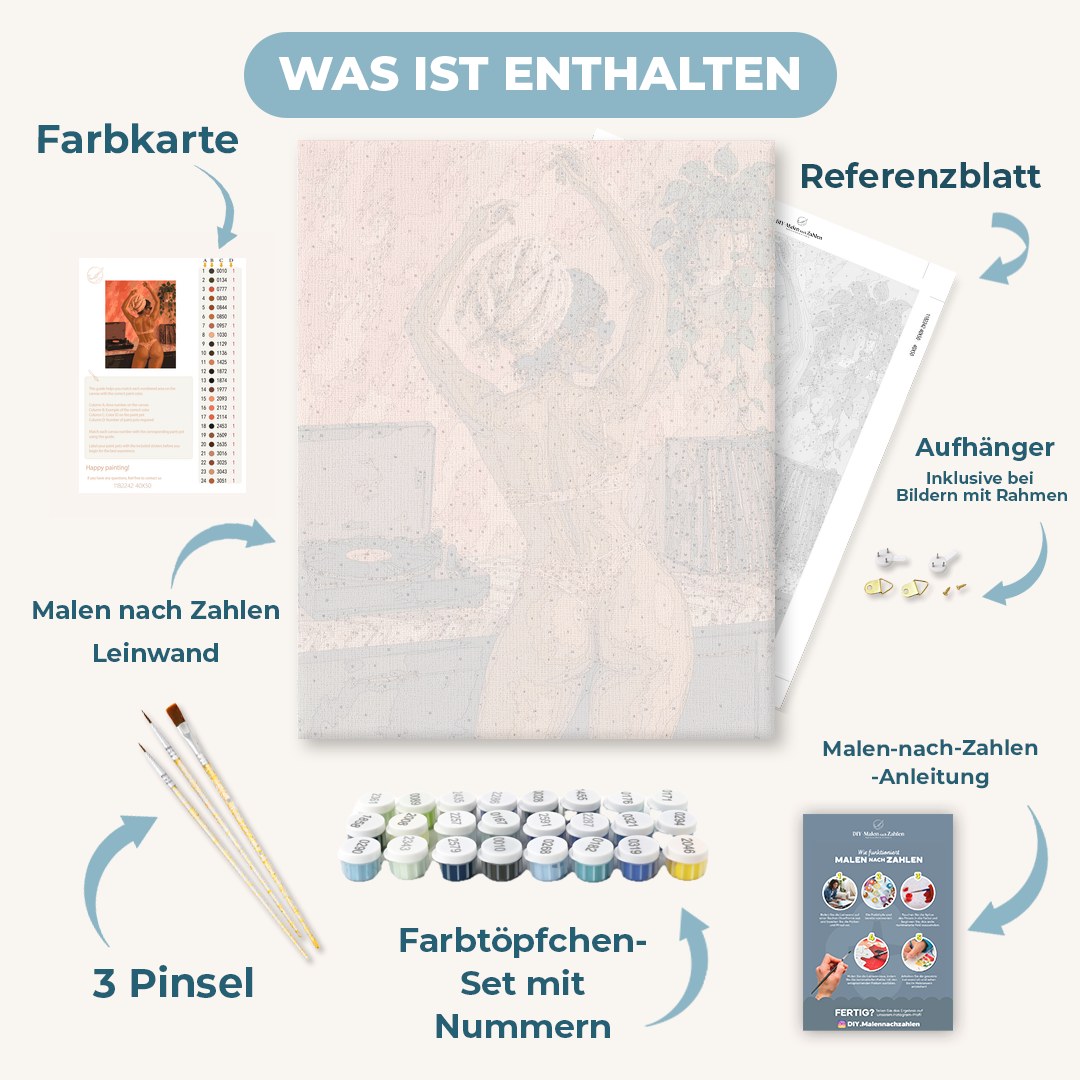 Malen nach Zahlen - Tanzen im Handtuchturban