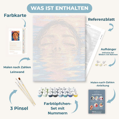 Malen nach Zahlen - Sonnenuntergang auf ihrem Gesicht