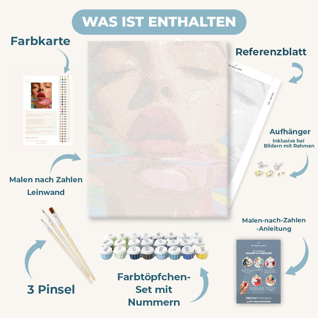 Malen nach Zahlen - Schillernde Lippen