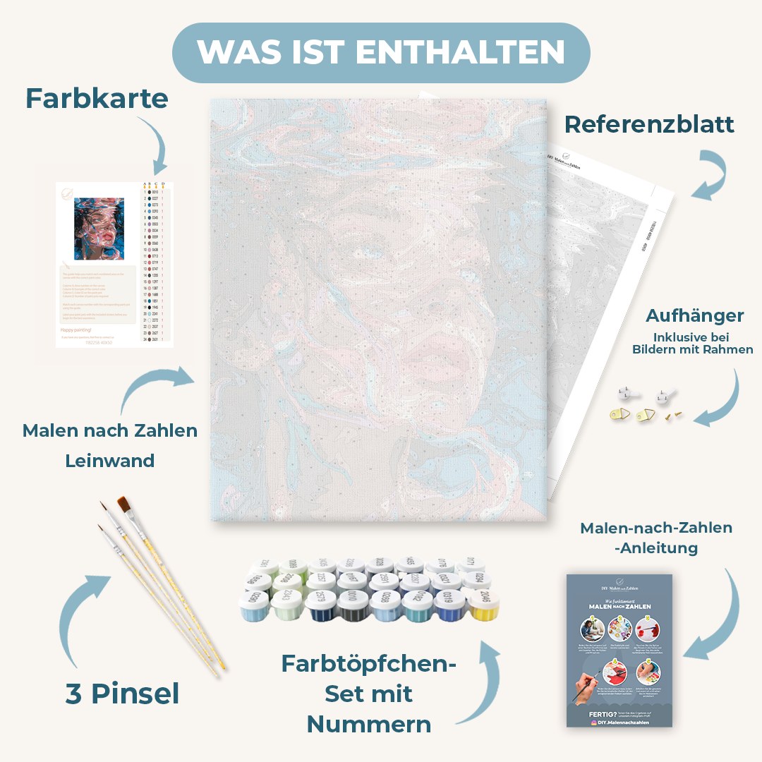 Malen nach Zahlen - Unter den Wellen