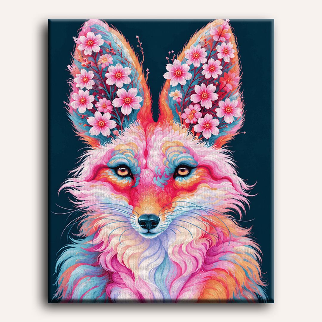 Malen nach Zahlen - Fuchs mit Sakura-Ohren