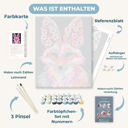 Malen nach Zahlen - Fuchs mit Sakura-Ohren