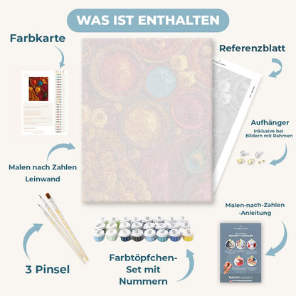 Malen nach Zahlen - Schalen voller Holi-Farben