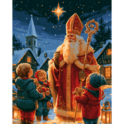 Malen nach Zahlen - Sternenklarer Empfang für den Nikolaus