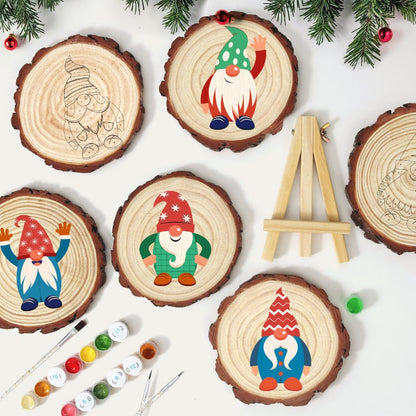 Malen nach Zahlen Baumscheibe - Weihnachtswichtel